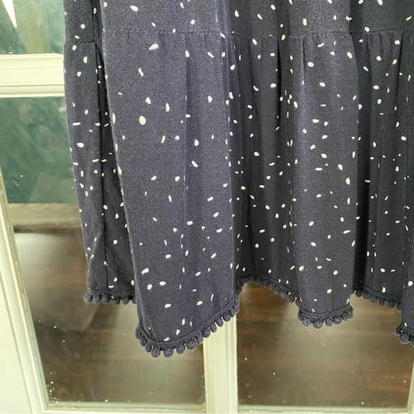 Seraphine Maternity Tiered Maxi Dress Small Navy White Dot - Picture 4 of 16